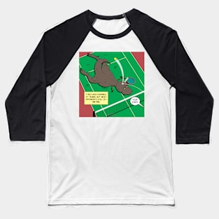 T-Rex Tennis Baseball T-Shirt